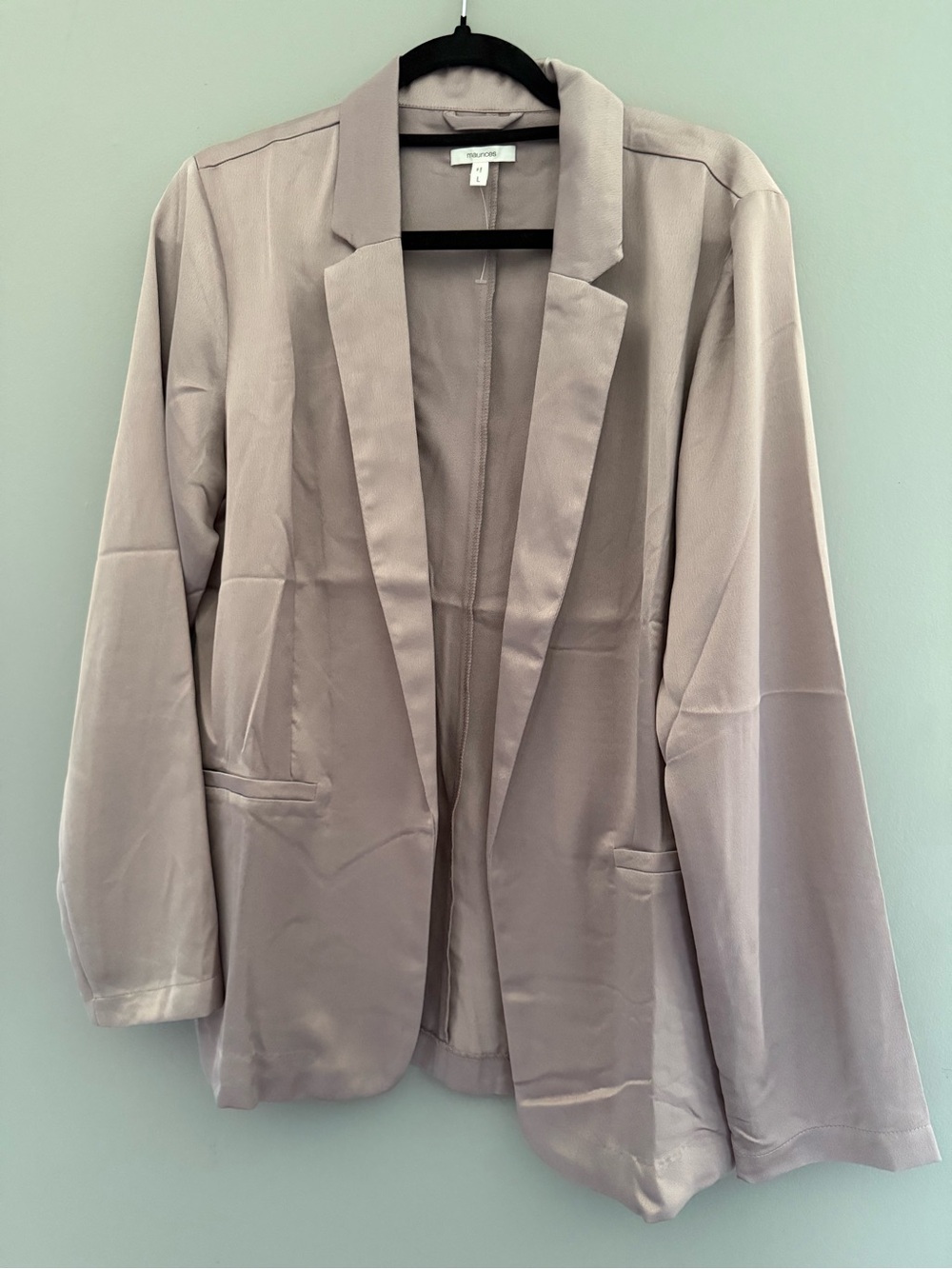 Maurices Lavender Gray Open-Front Blazer